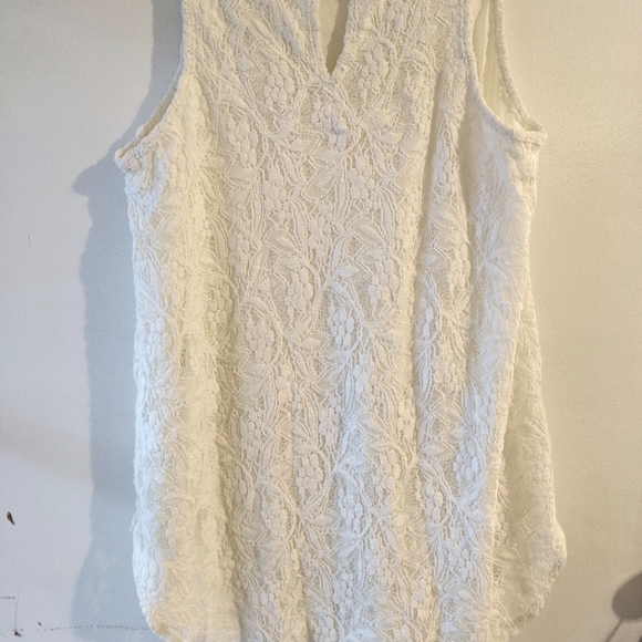 Est.1946 Sleeveless Shirt Lace Keyhole Sexy XS - Picture 5 of 5